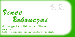 vince rakonczai business card